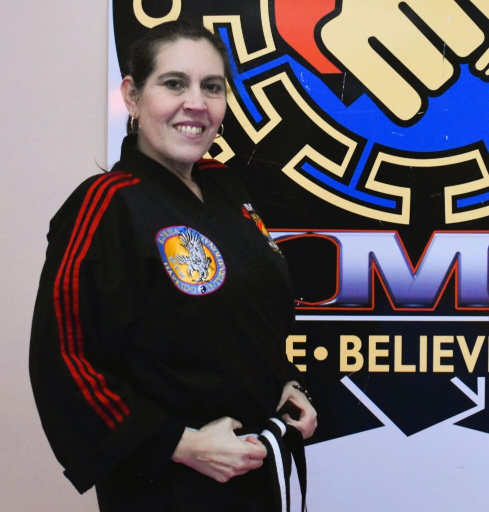 Assistant female martial arts instructor